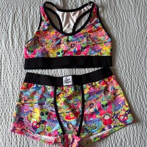 Care Bears Pink and Black Activewear Set
